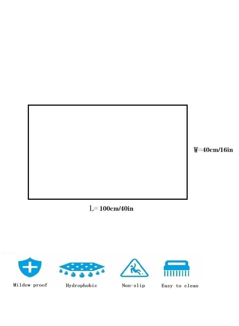 Baby Bath Mat for Tub for Kids, 40 X 16 Inch Bathtub Mat Non Slip, Cartoon Bath Tub Shower Mat Anti Slip with Drain Holes and Suction Cups Machine Washable (Dinos) - Image 2